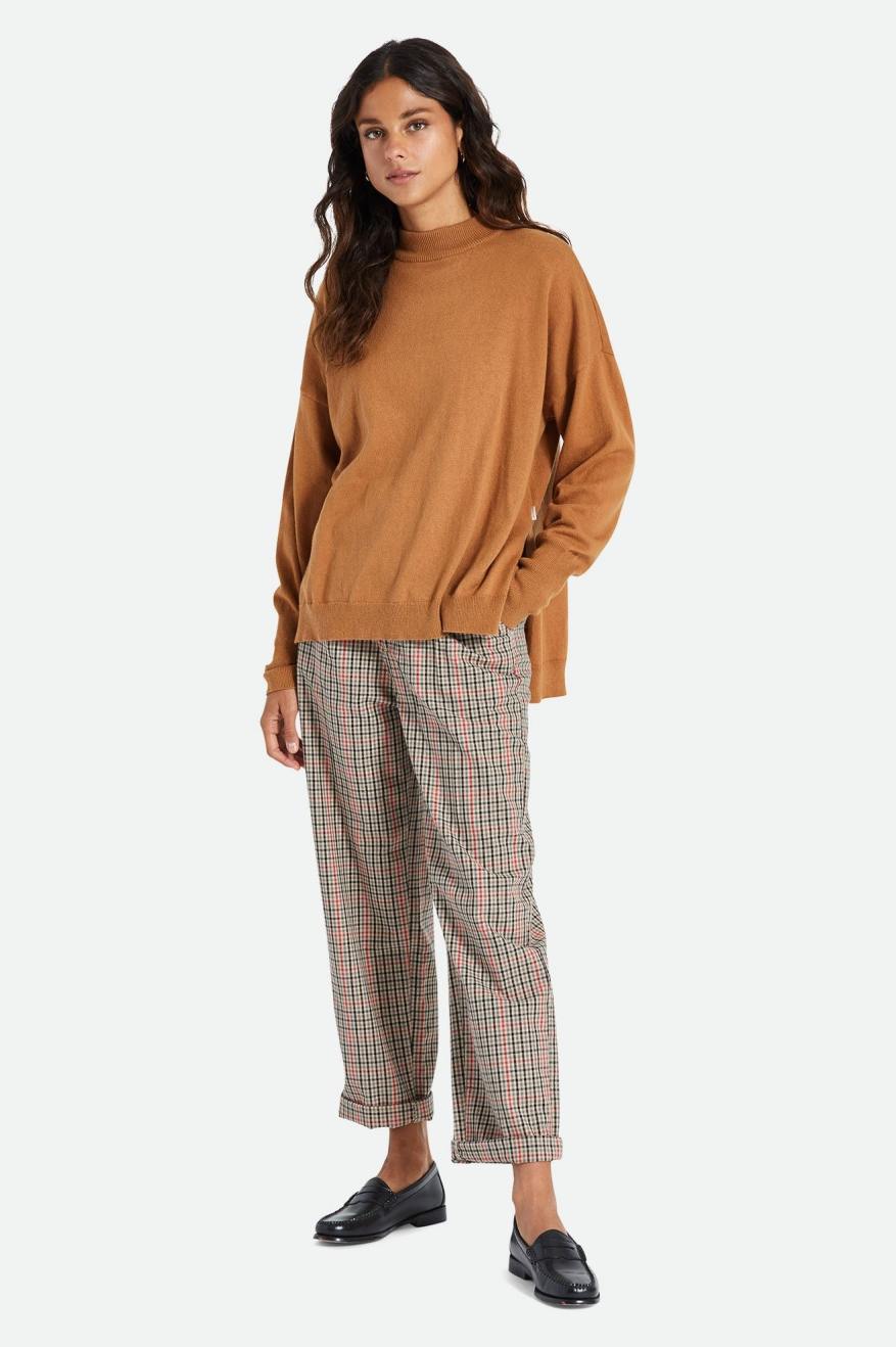 Brown Women's Brixton Reserve Oversized Cashmere Sweaters | 563217-NCF