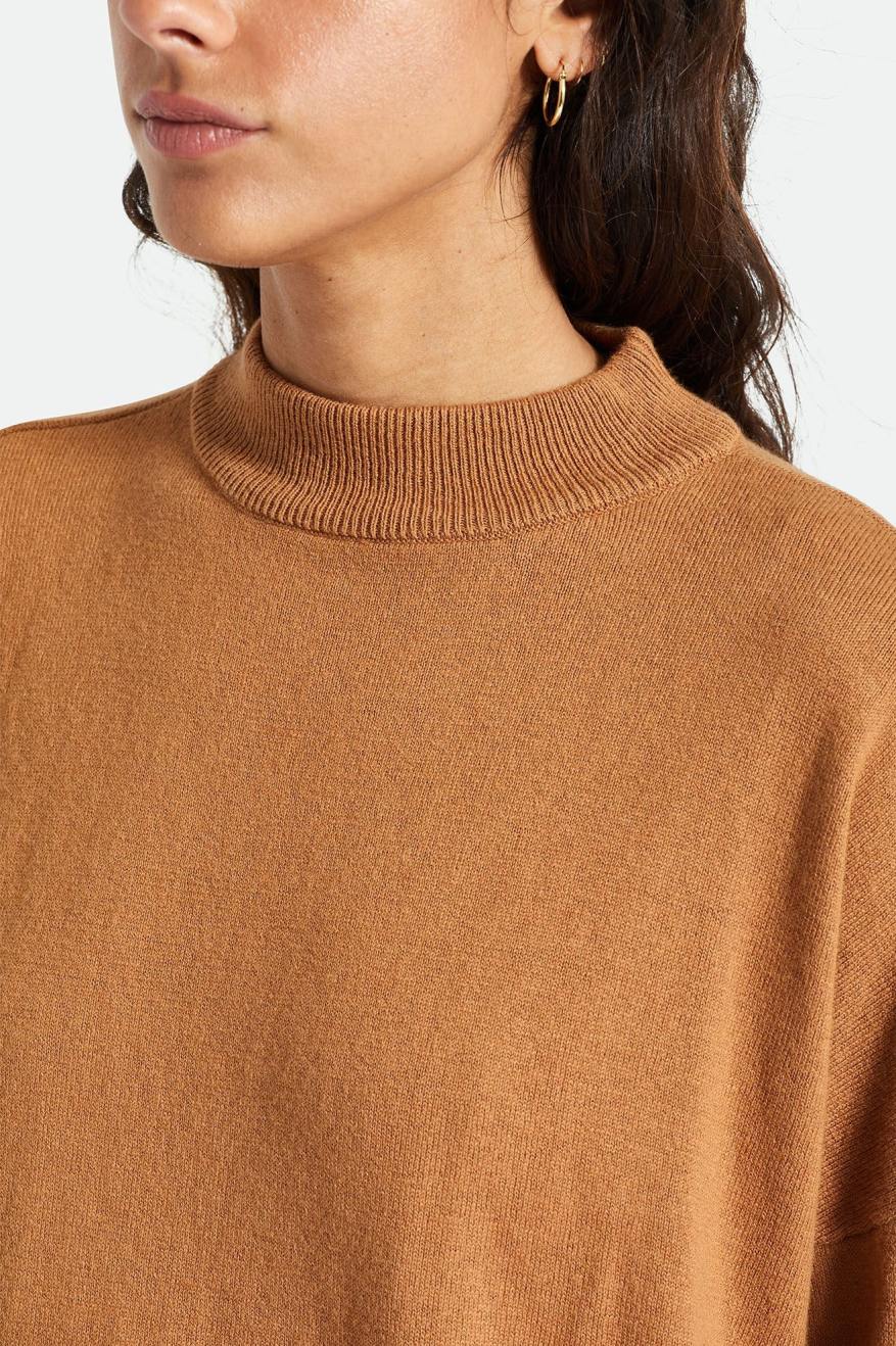 Brown Women's Brixton Reserve Oversized Cashmere Sweaters | 563217-NCF