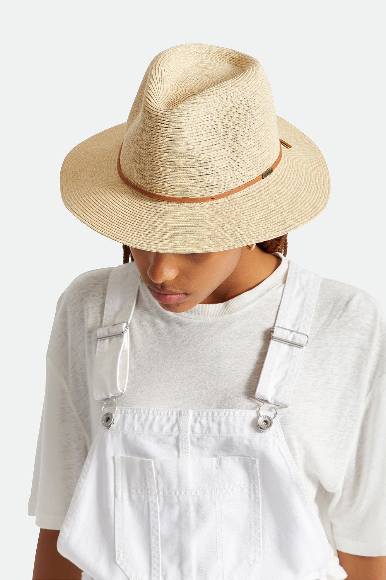 Brown Women's Brixton Wesley Packable Fedora Straw Hats | 836247-UXG