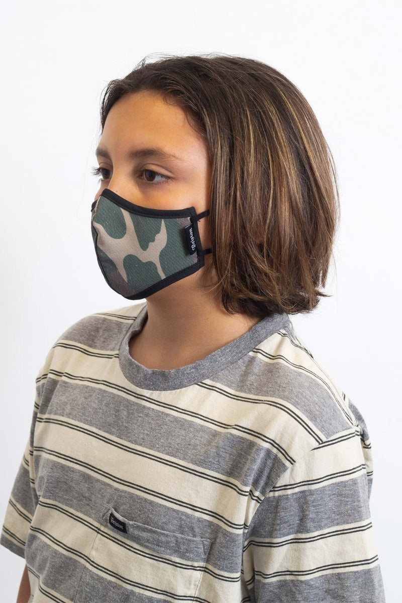 Camo Unisex Brixton Youth Antimicrobial Face Masks | 476193-CBF