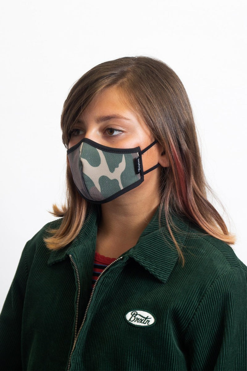 Camo Unisex Brixton Youth Antimicrobial Face Masks | 476193-CBF