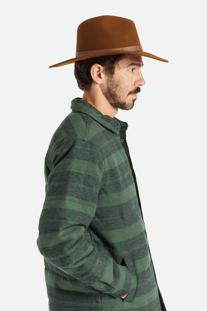 Coffee Men's Brixton Field Proper Hats | 239418-MIJ