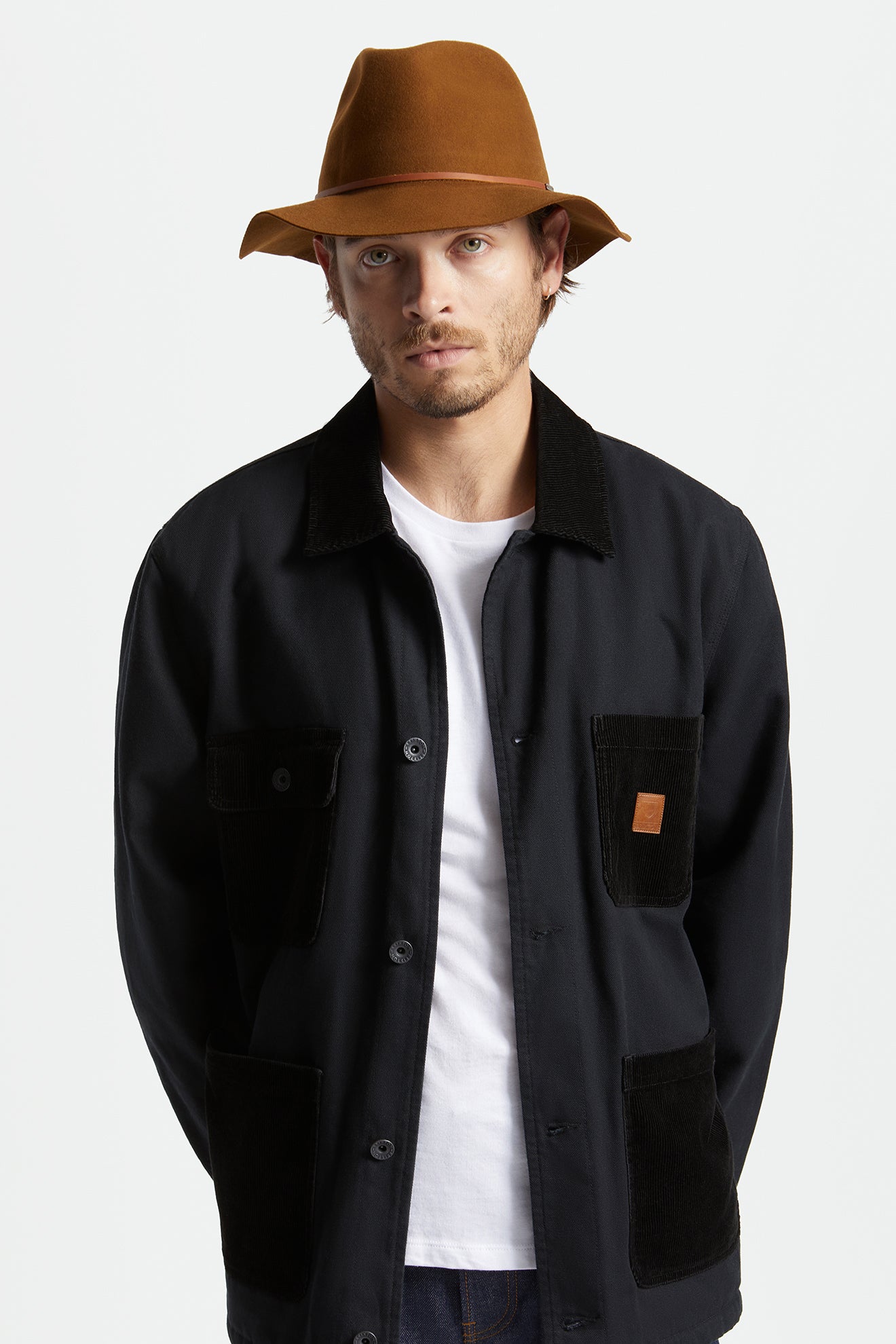 Coffee Men's Brixton Wesley Packable Fedoras | 280176-GZS