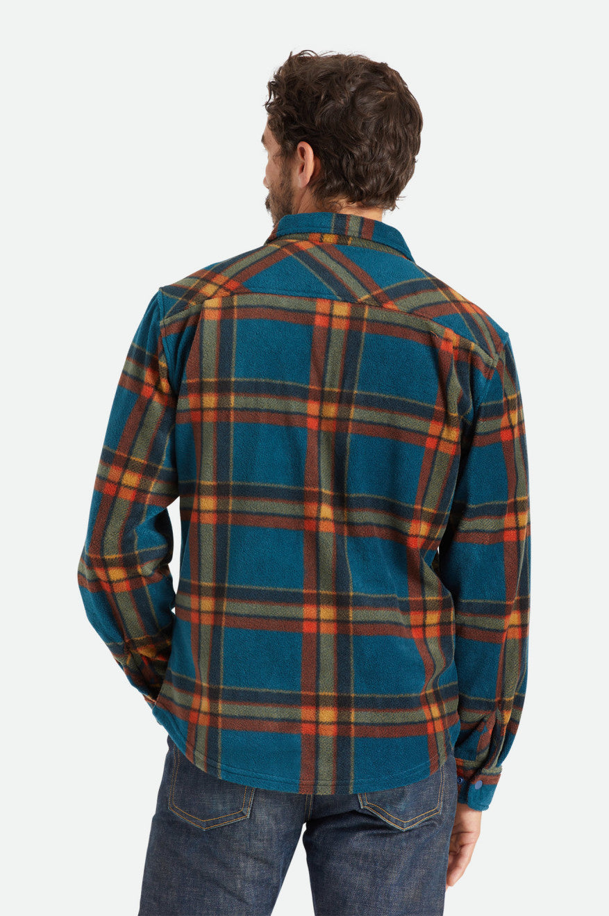 Deep Blue Men's Brixton Bowery L/S Arctic Stretch Fleece Flannels | 076583-DSB