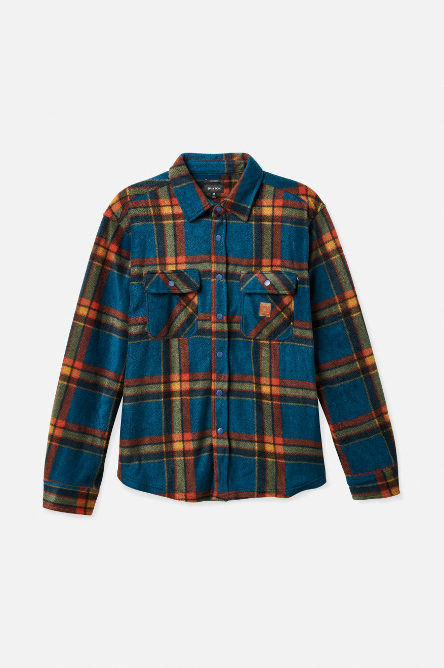 Deep Blue Men's Brixton Bowery L/S Arctic Stretch Fleece Flannels | 076583-DSB