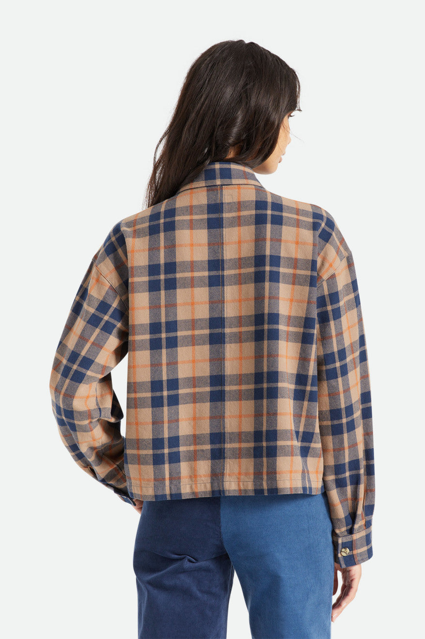 Deep Green Women's Brixton Bowery L/S Flannels | 046513-LED