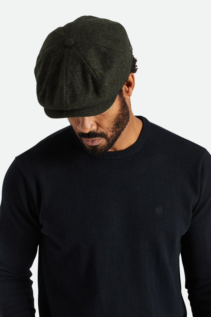 Green Men's Brixton Brood Baggy Snap Hats | 908461-CGU