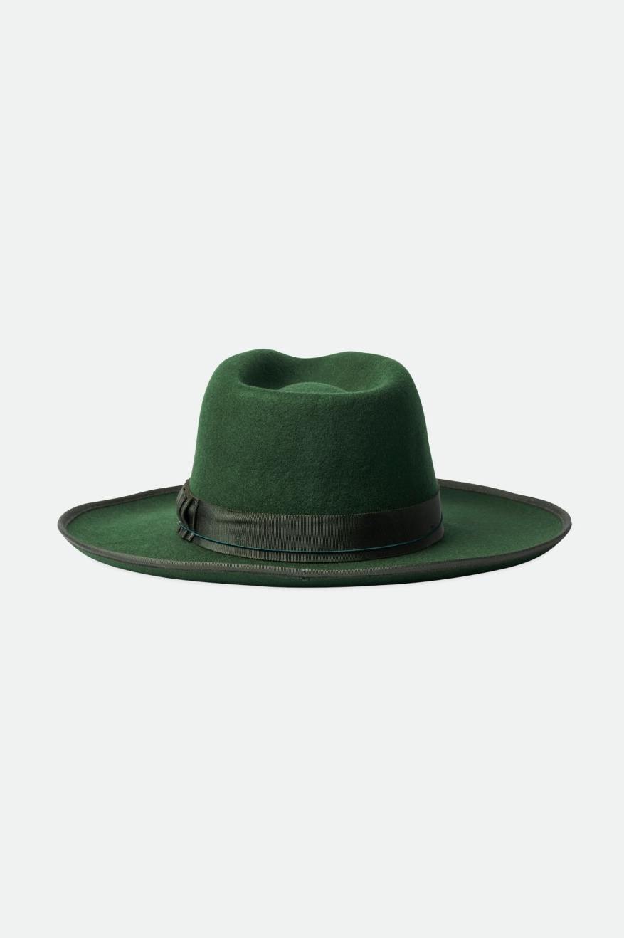 Green Men's Brixton Reno Fedoras | 968371-ZUV