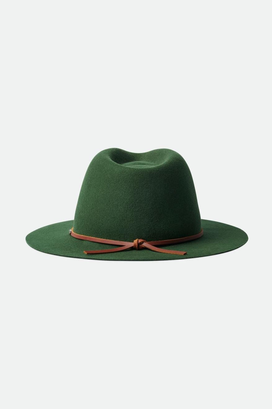 Green Men's Brixton Wesley Packable Fedoras | 261780-TAB