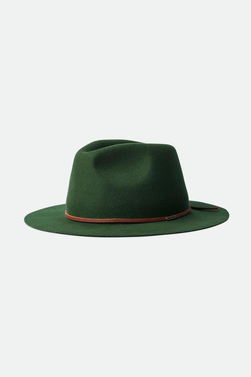 Green Men\'s Brixton Wesley Packable Fedoras | 261780-TAB