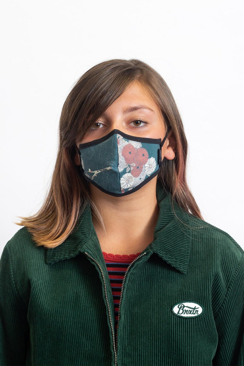 Green Unisex Brixton Youth Antimicrobial Face Masks | 046925-ZKD