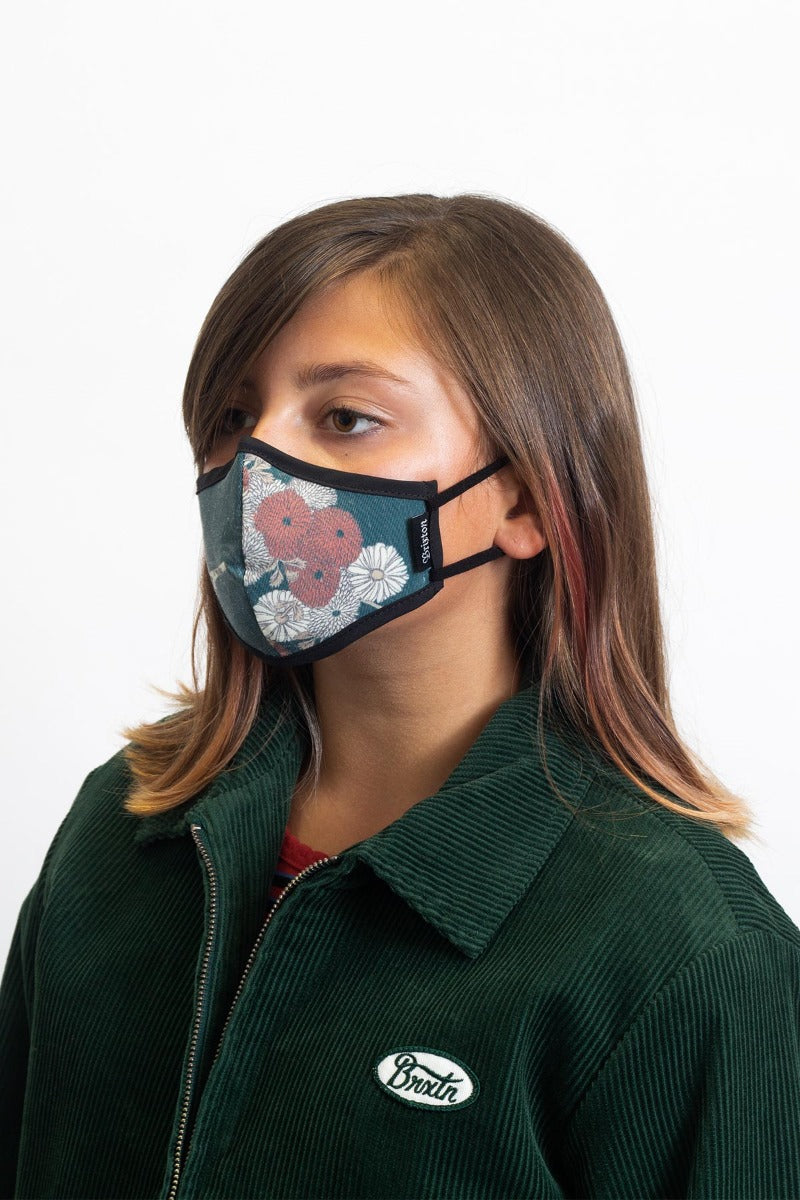 Green Unisex Brixton Youth Antimicrobial Face Masks | 046925-ZKD