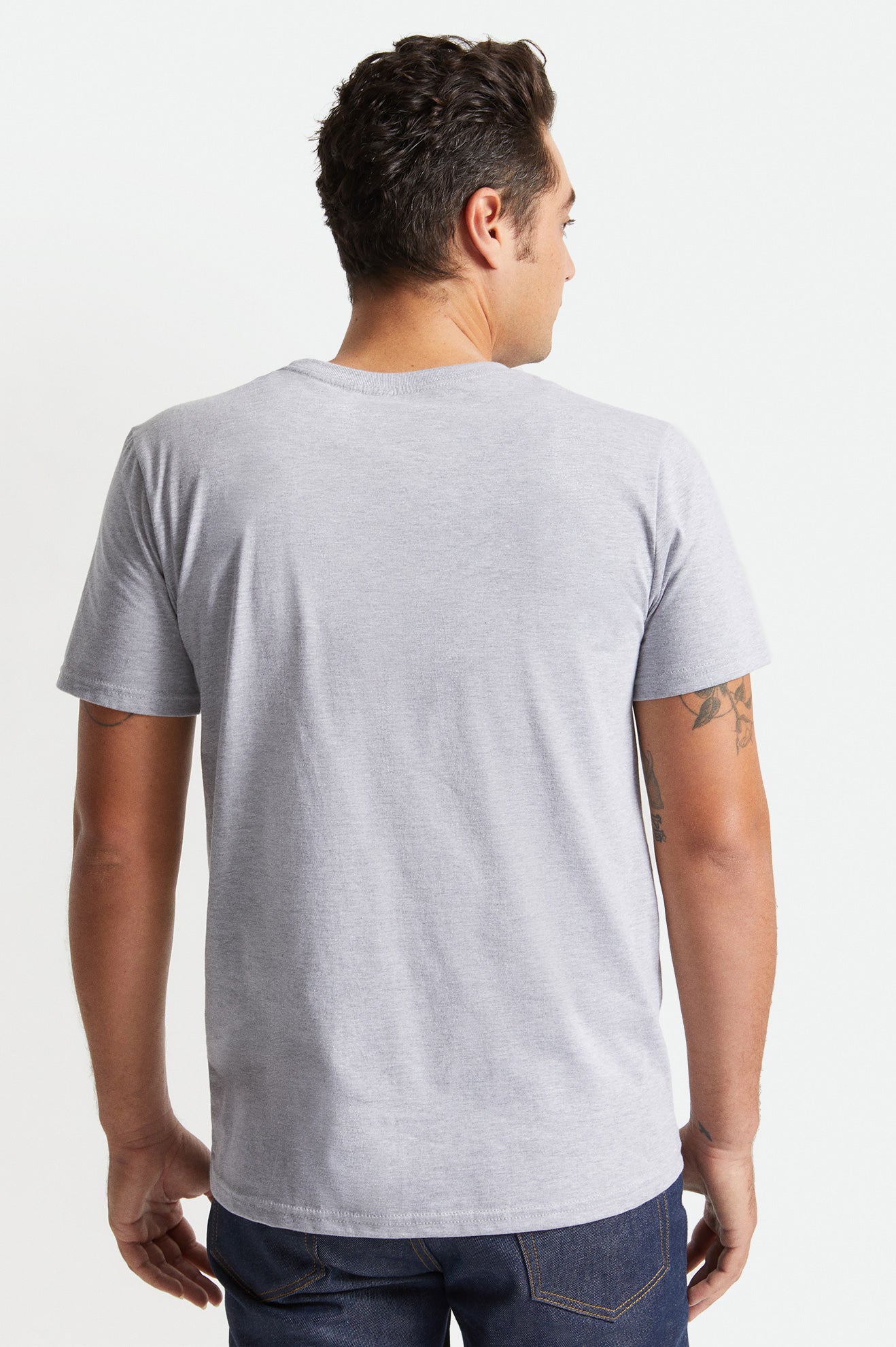 Grey Men's Brixton Basic S/S Pocket Tops | 920715-OQW