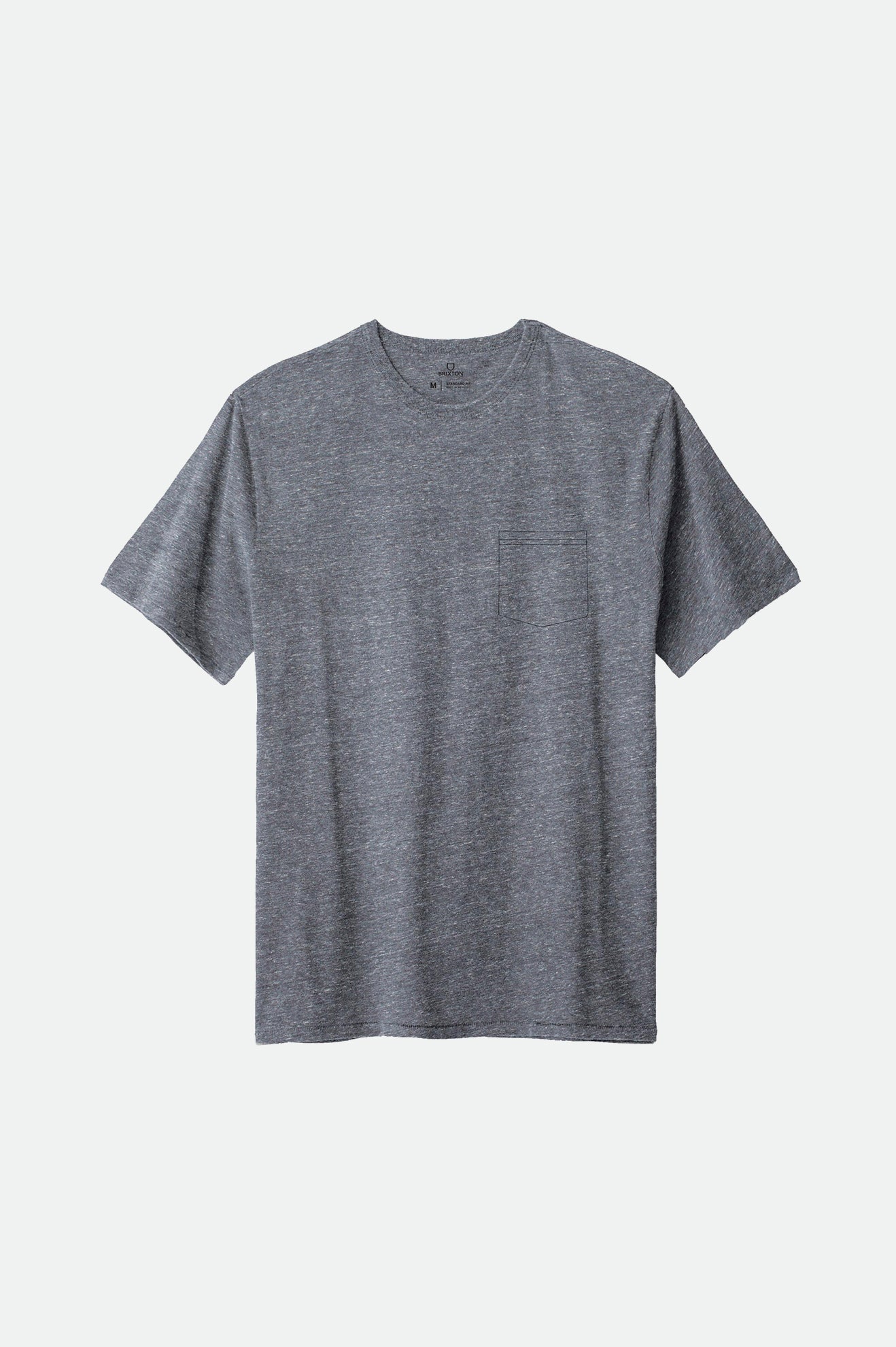 Grey Men's Brixton Basic S/S Pocket Tops | 920715-OQW