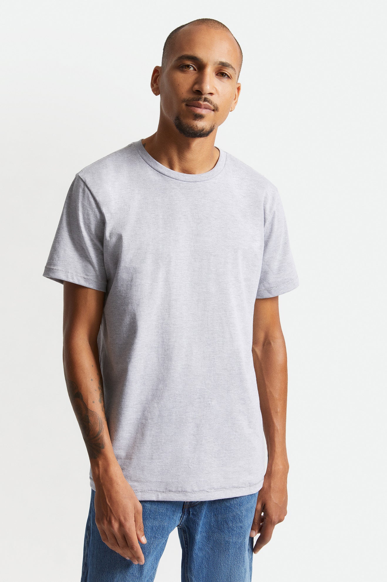 Grey Men\'s Brixton Basic S/S Tailored Tops | 061473-EXB