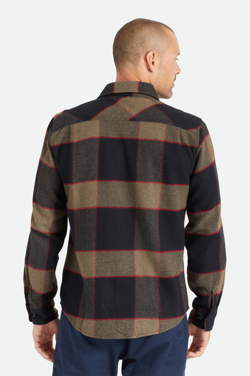 Grey Men's Brixton Bowery L/S Flannels | 130742-DHA