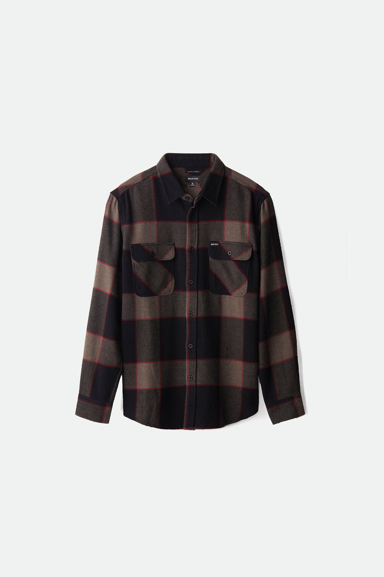 Grey Men's Brixton Bowery L/S Flannels | 130742-DHA