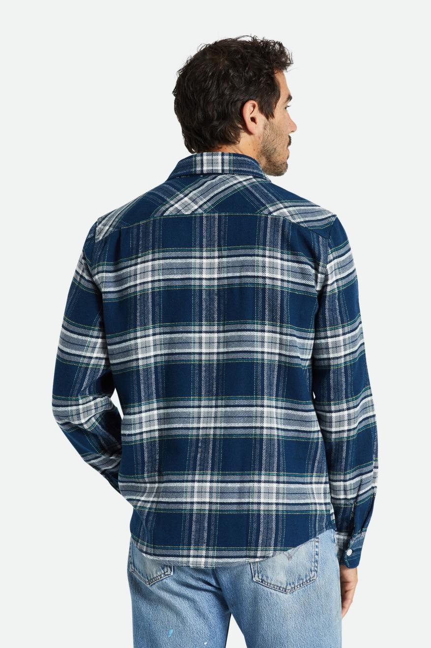 Grey Men's Brixton Bowery L/S Flannels | 678315-TBF