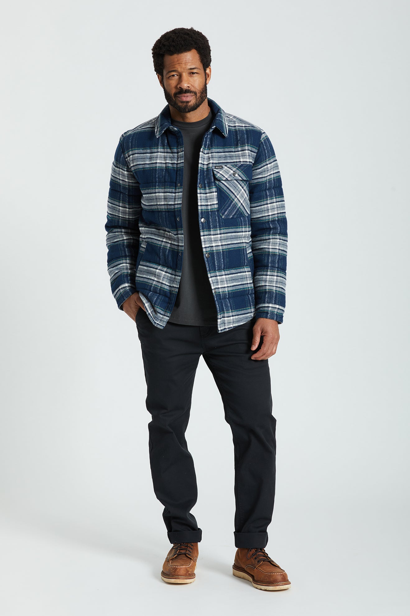 Grey Men's Brixton Cass Jackets | 874950-KAV