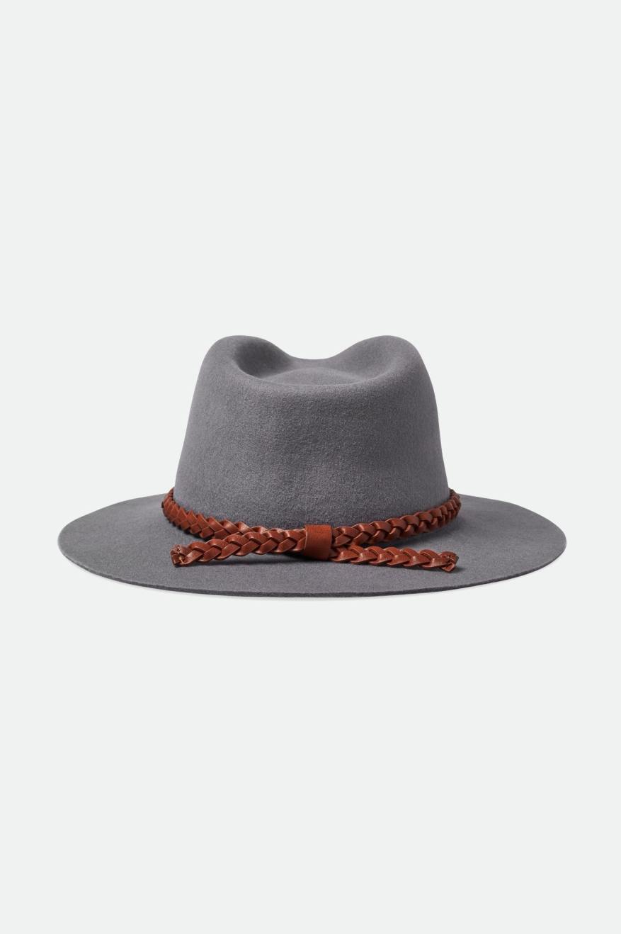 Grey Men's Brixton Messer Western Fedoras | 384012-VZQ