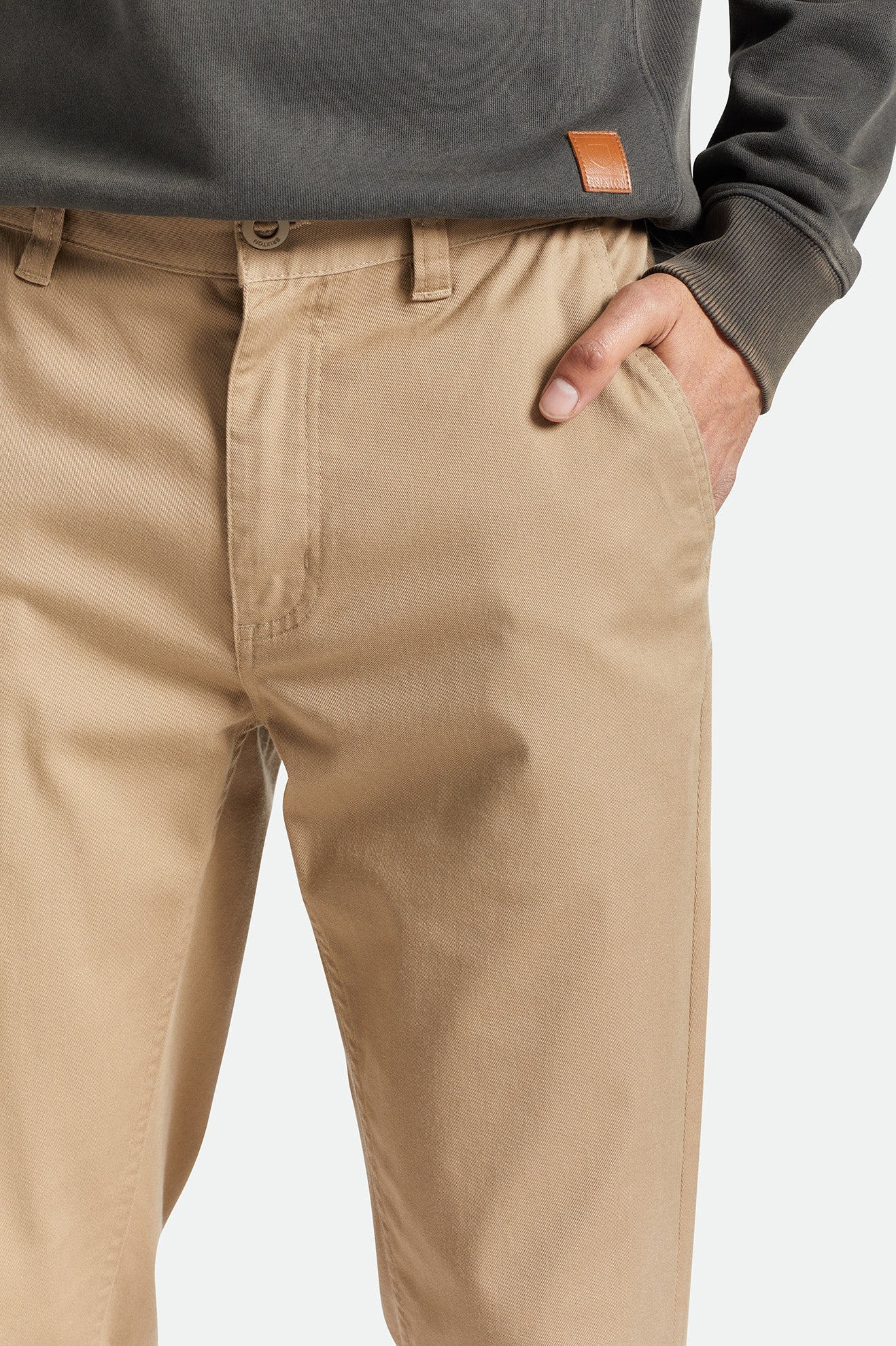 Khaki Men's Brixton Choice Chino Pants | 736980-DNR