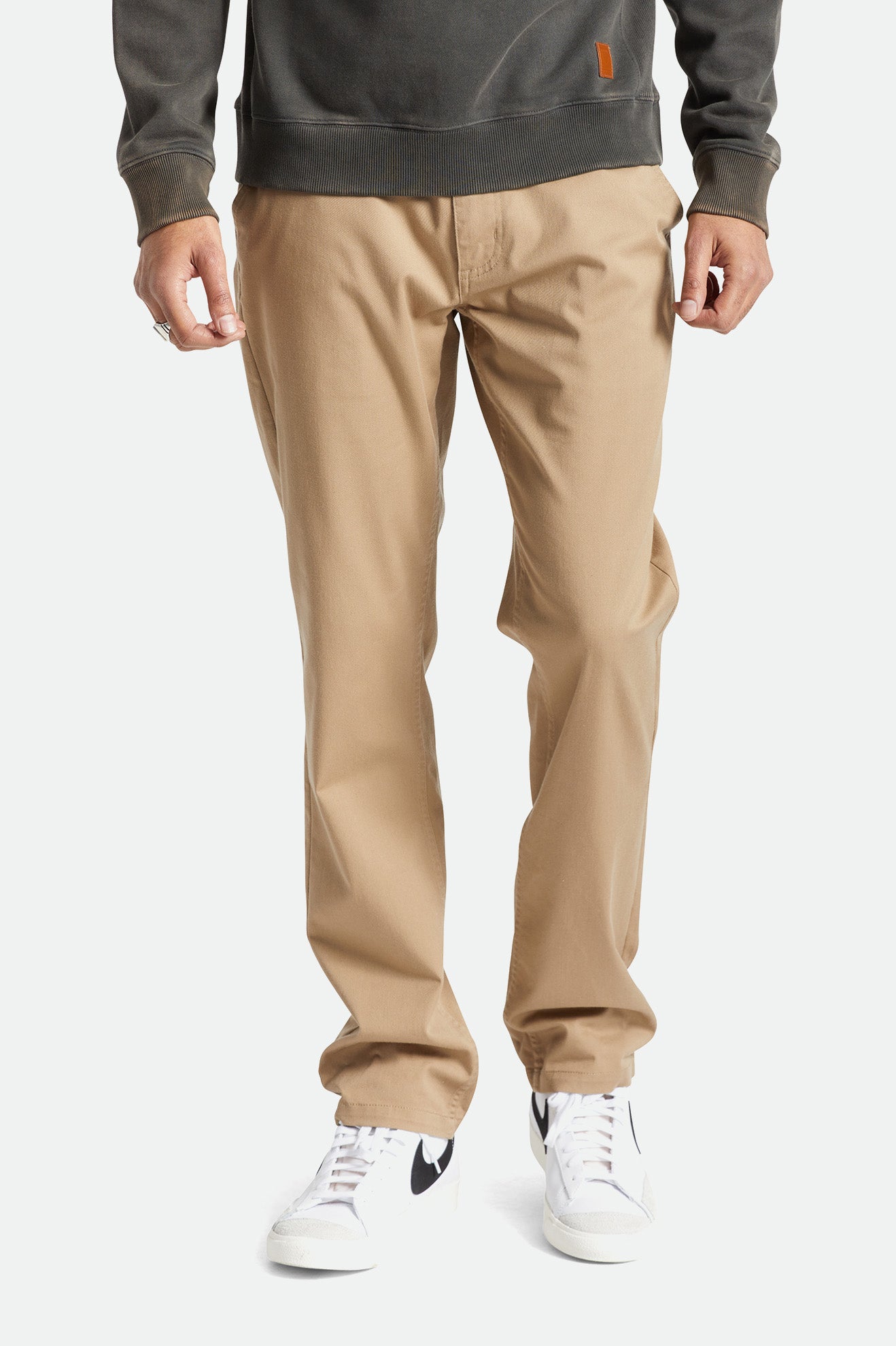 Khaki Men\'s Brixton Choice Chino Pants | 736980-DNR