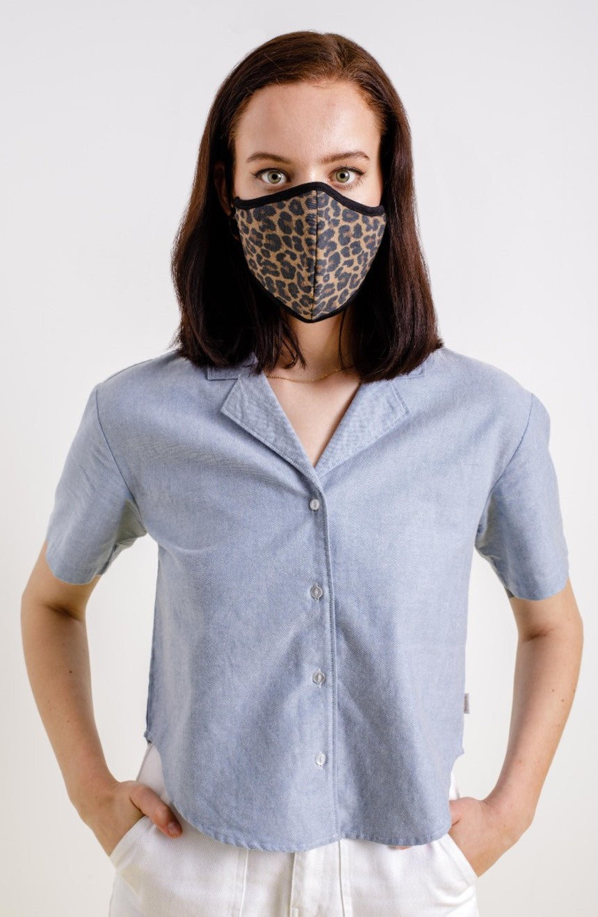 Leopard Unisex Brixton Antimicrobial 4-Way Stretch Face Masks | 398256-ALX