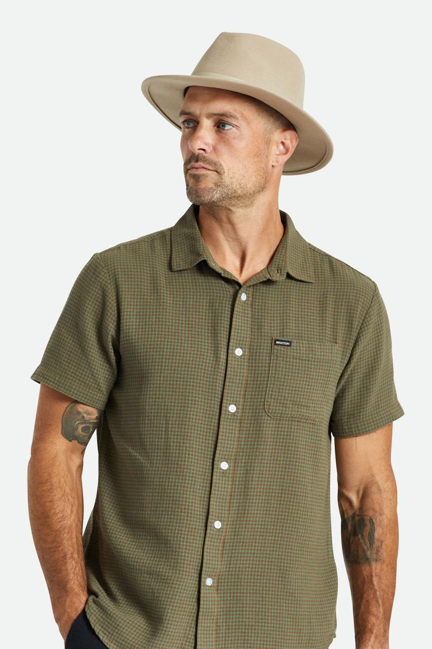 Light Green Men's Brixton Messer Fedoras | 640581-LUX