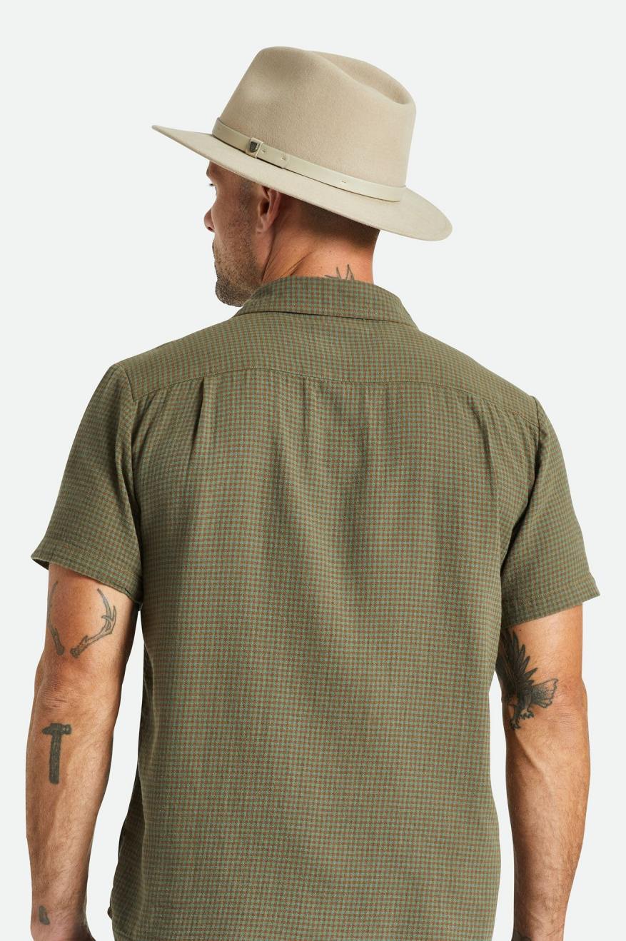 Light Green Men's Brixton Messer Fedoras | 640581-LUX