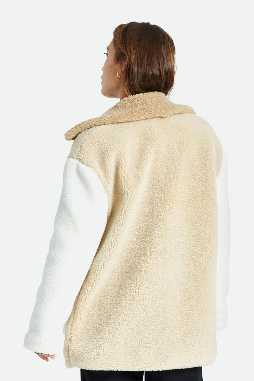 Light Yellow Women's Brixton Bern Sherpa Jackets | 593716-VKL