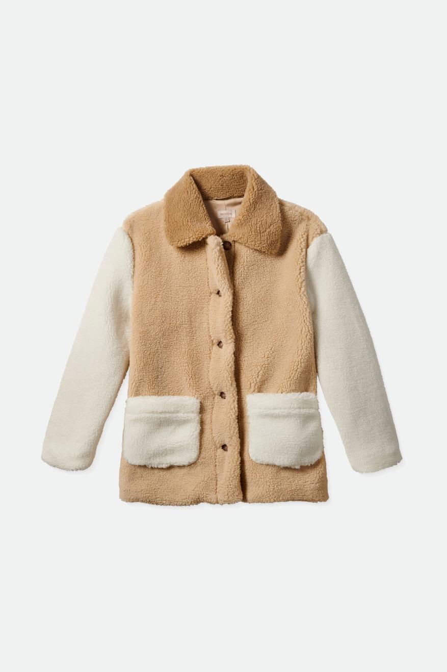 Light Yellow Women's Brixton Bern Sherpa Jackets | 593716-VKL