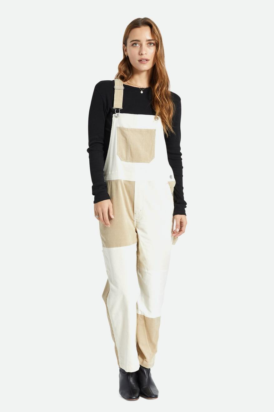 Light Yellow Women's Brixton Christina Crop Jumpsuit | 482710-YAP