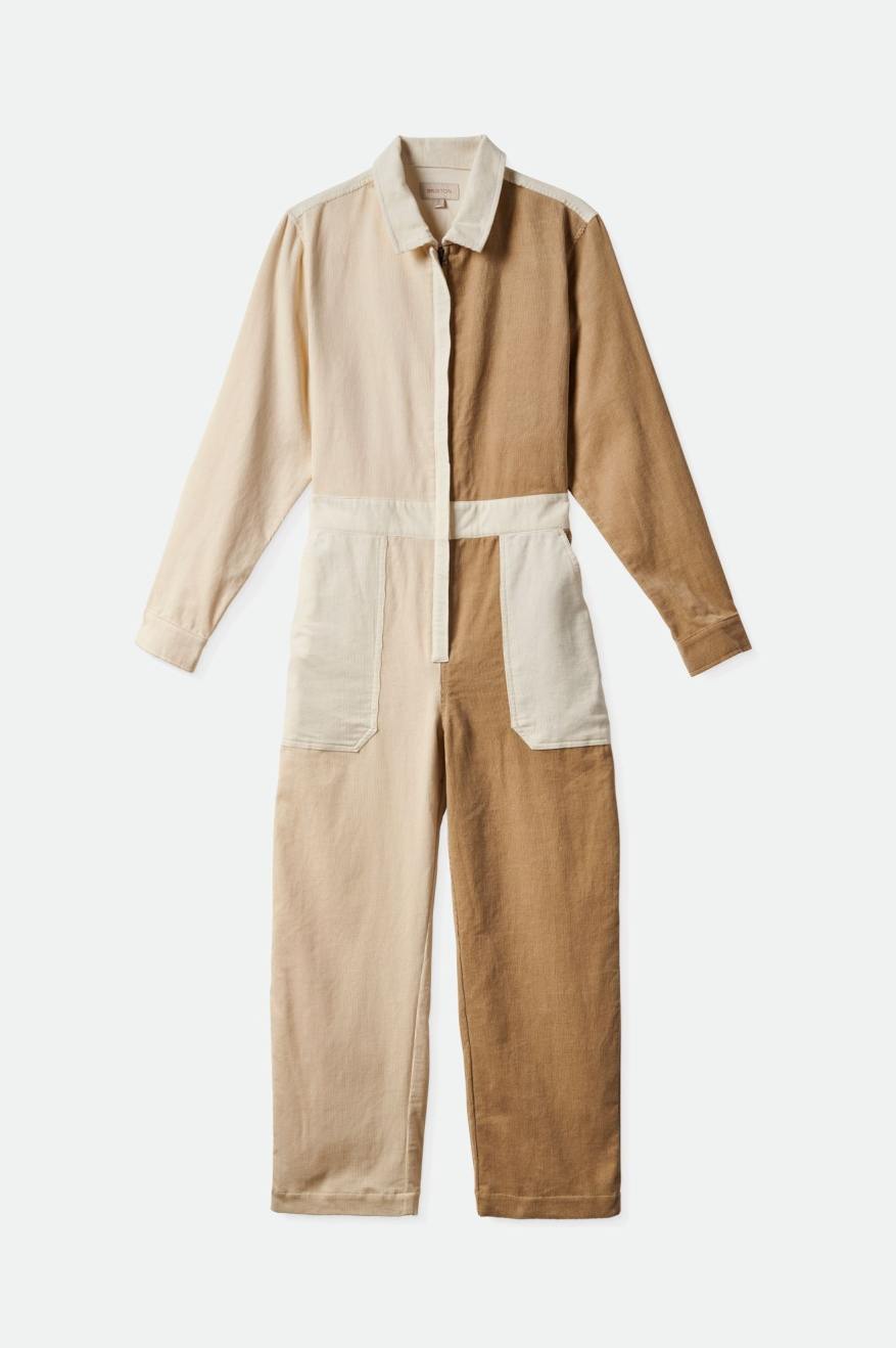 Light Yellow Women's Brixton Mersey Coverall Jumpsuit | 321698-BKR