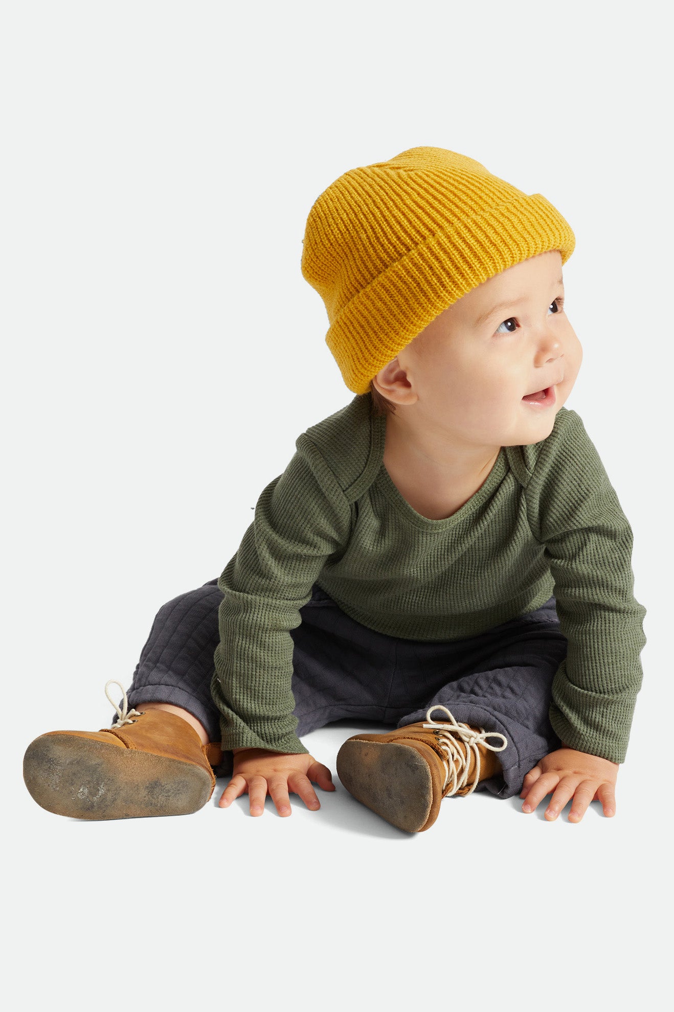 Mustard Men's Brixton Baby Heist Beanie | 093741-HWA