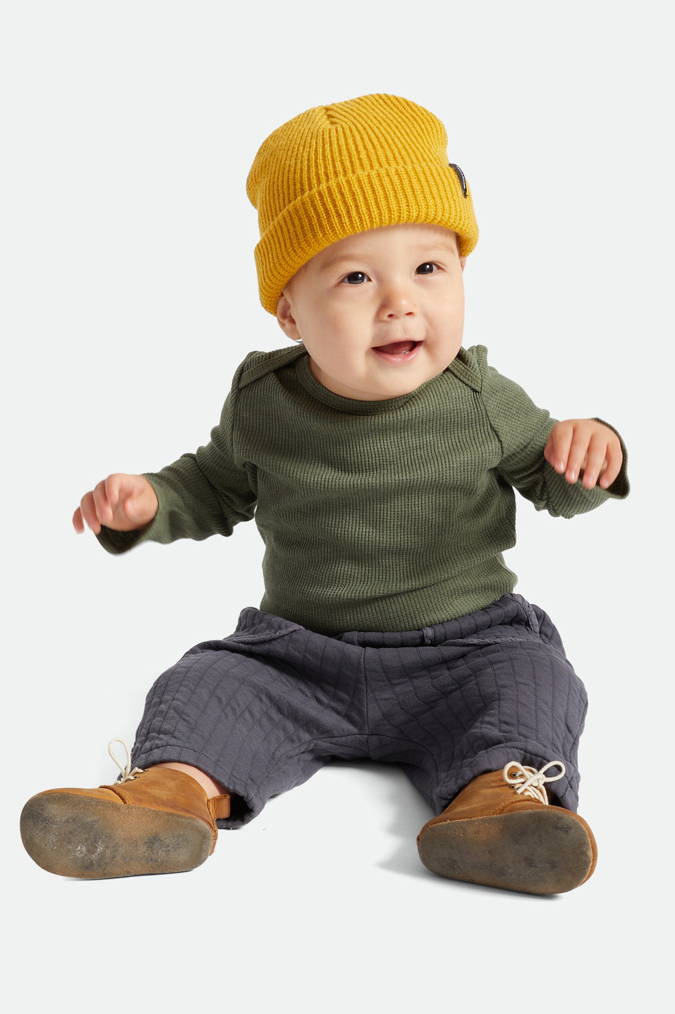 Mustard Women's Brixton Baby Heist Beanie | 395068-LAB