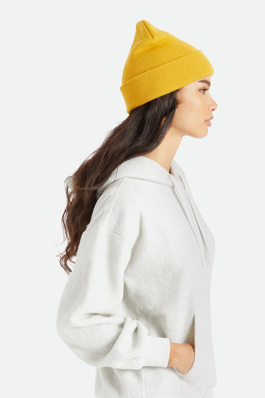 Mustard Women's Brixton Harbor Beta Watch Cap Beanie | 389652-TLC