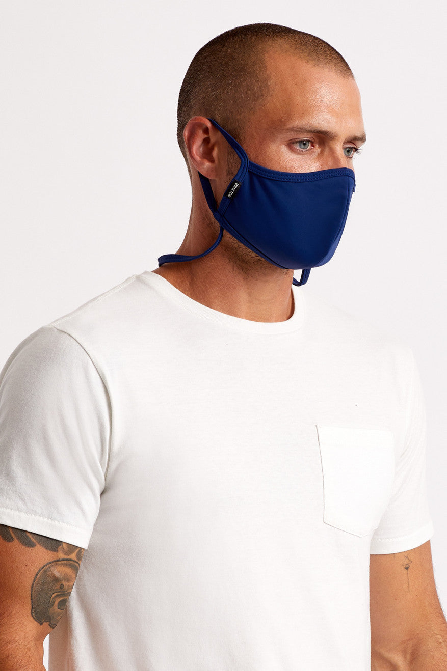 Navy / Brown Unisex Brixton Everything Face Masks | 216375-CTM