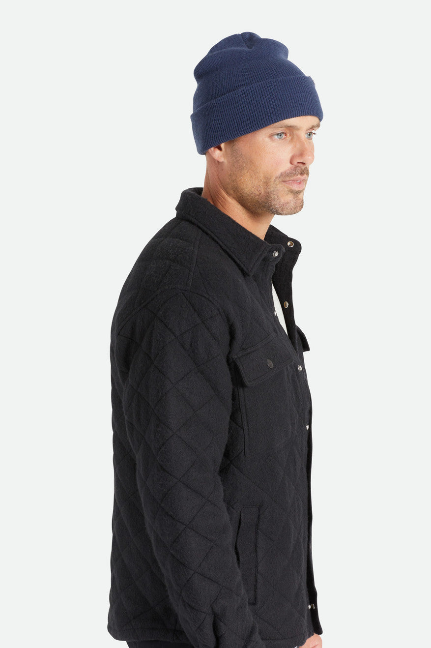 Navy Men's Brixton Harbor Beta Watch Cap Beanie | 821704-KDM