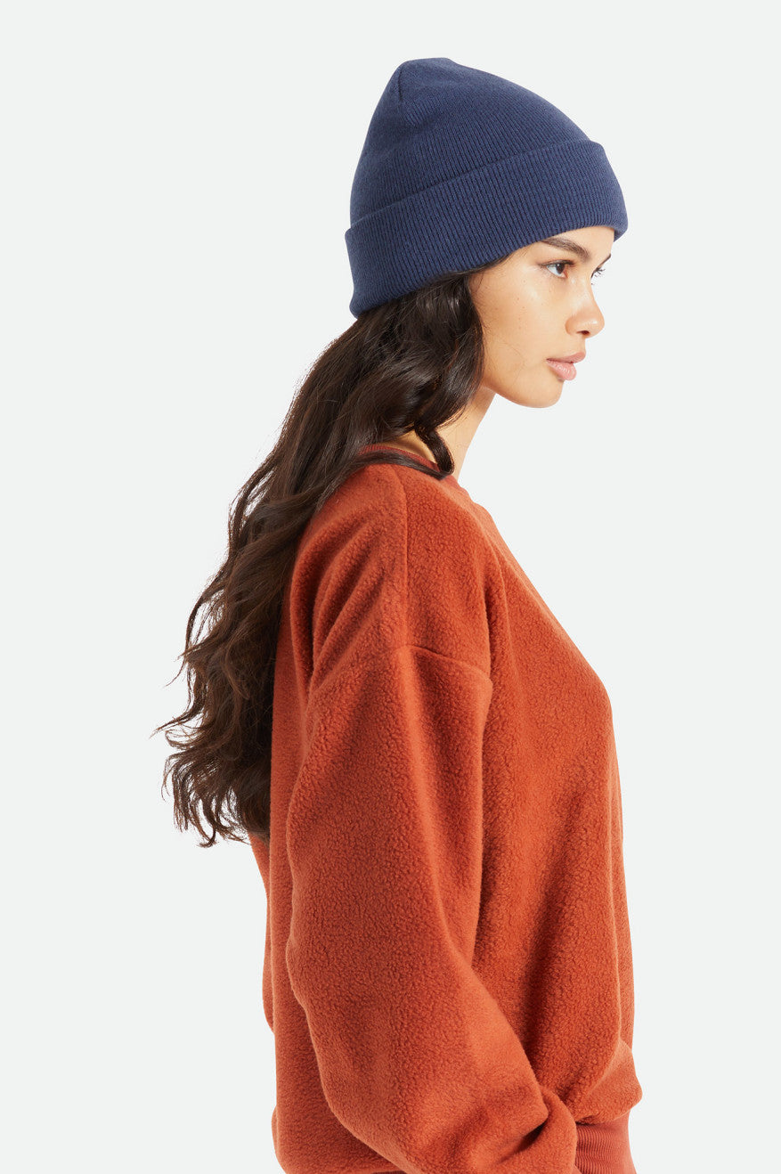 Navy Women's Brixton Harbor Beta Watch Cap Beanie | 397082-JIP