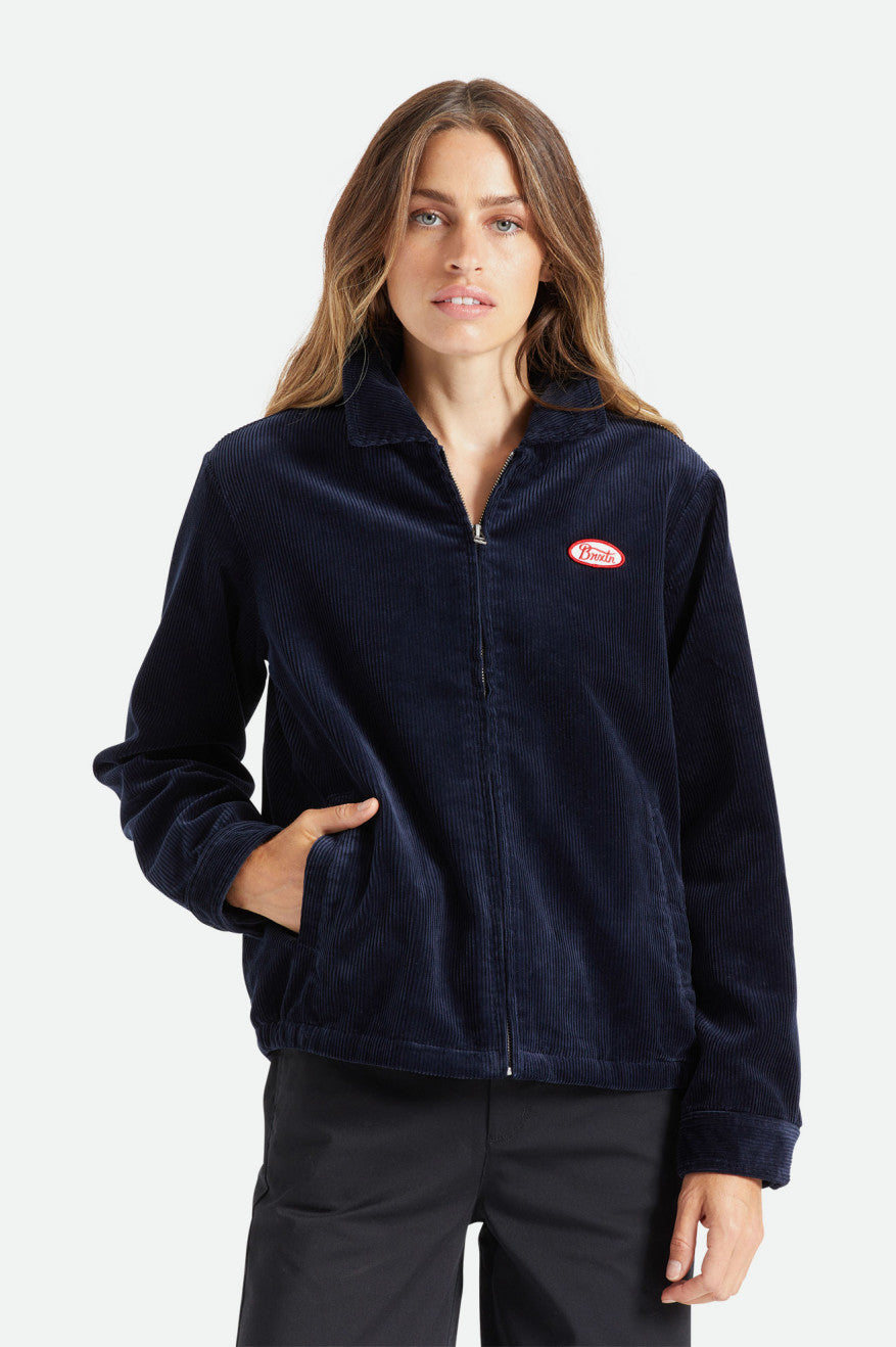 Navy Women's Brixton Utopia Jackets | 746208-XIF