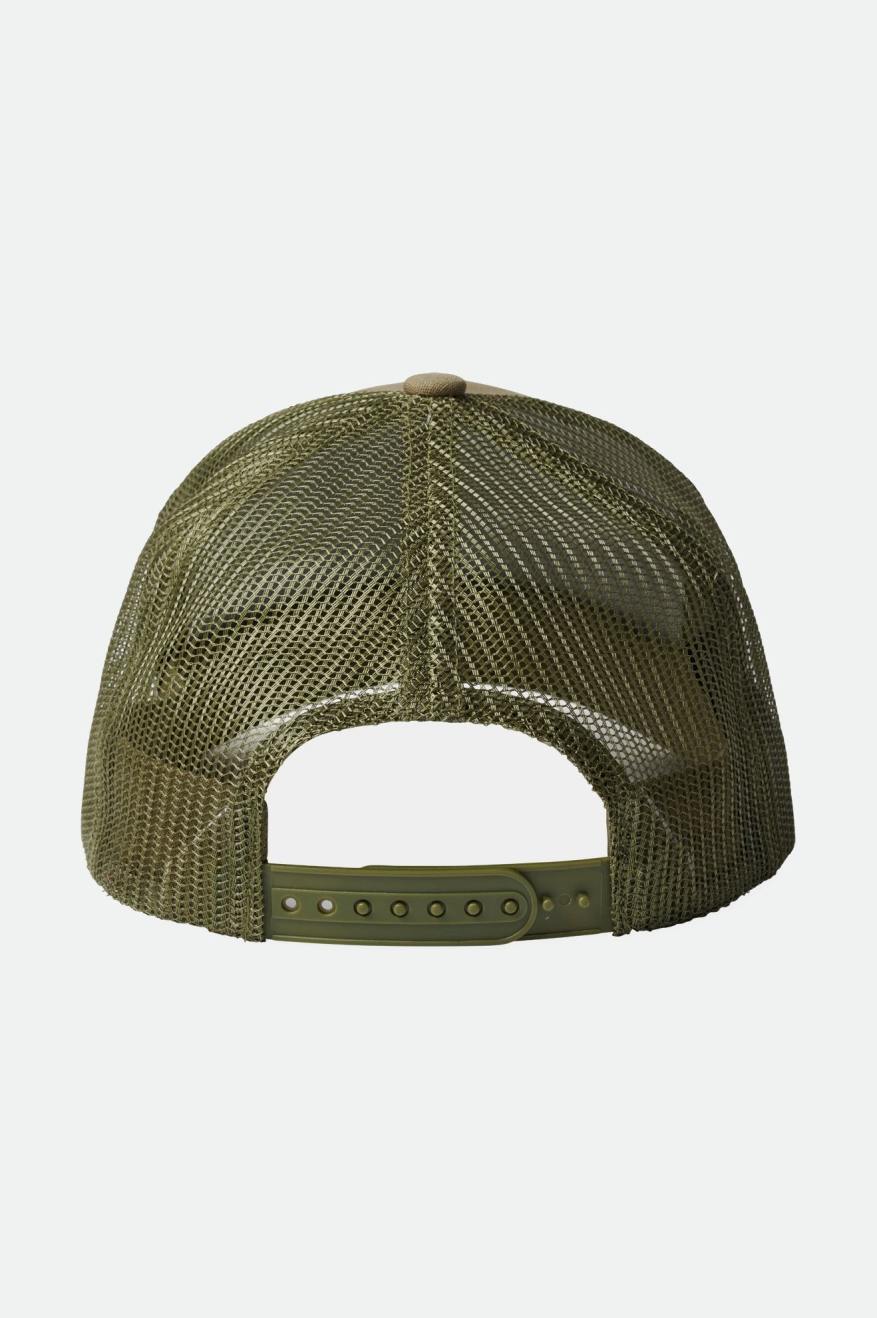 Olive Men's Brixton Alpha Block NetPlus C MP Mesh Cap Caps | 481953-OPG