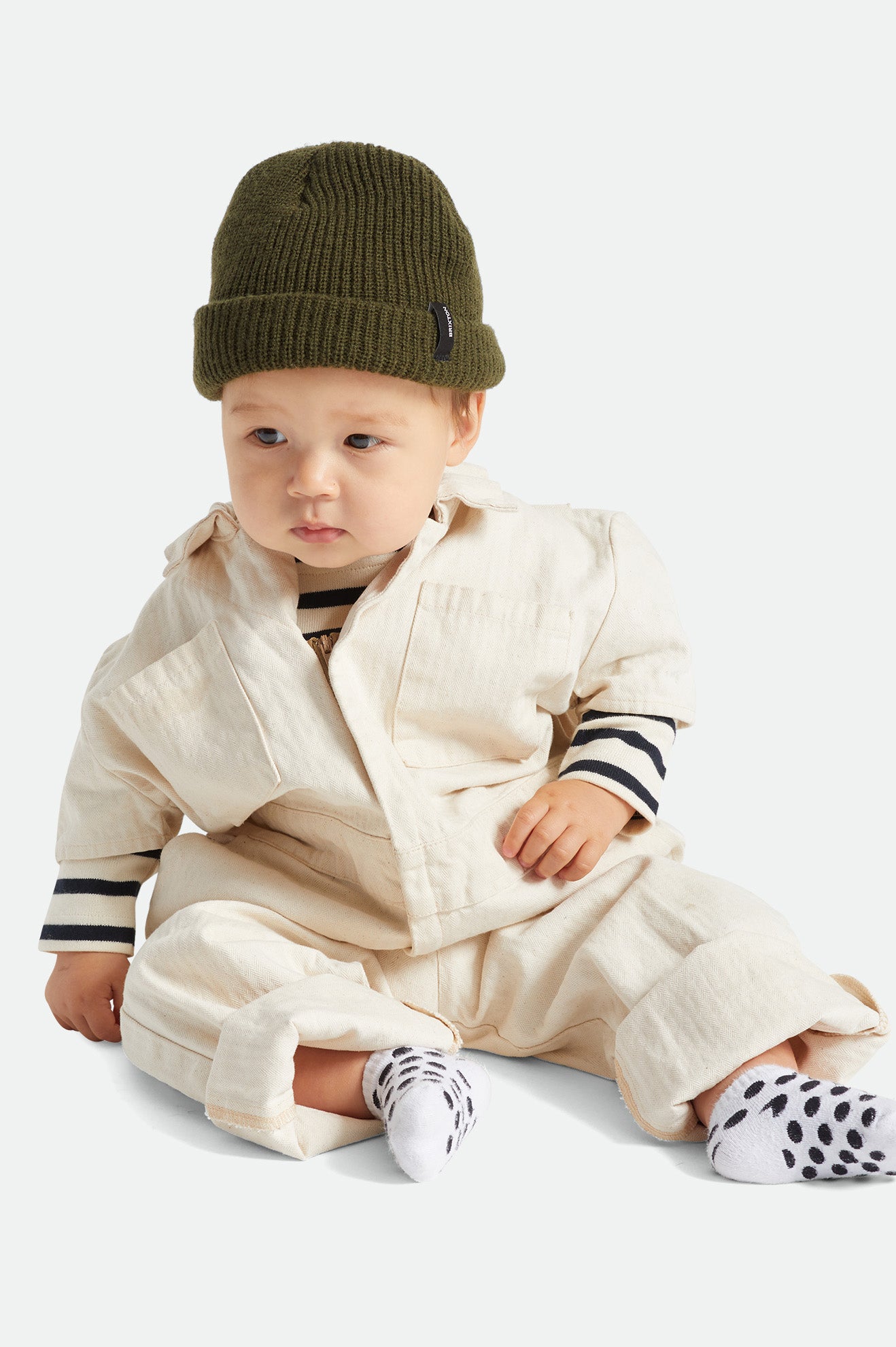 Olive Men's Brixton Baby Heist Beanie | 946803-GKU