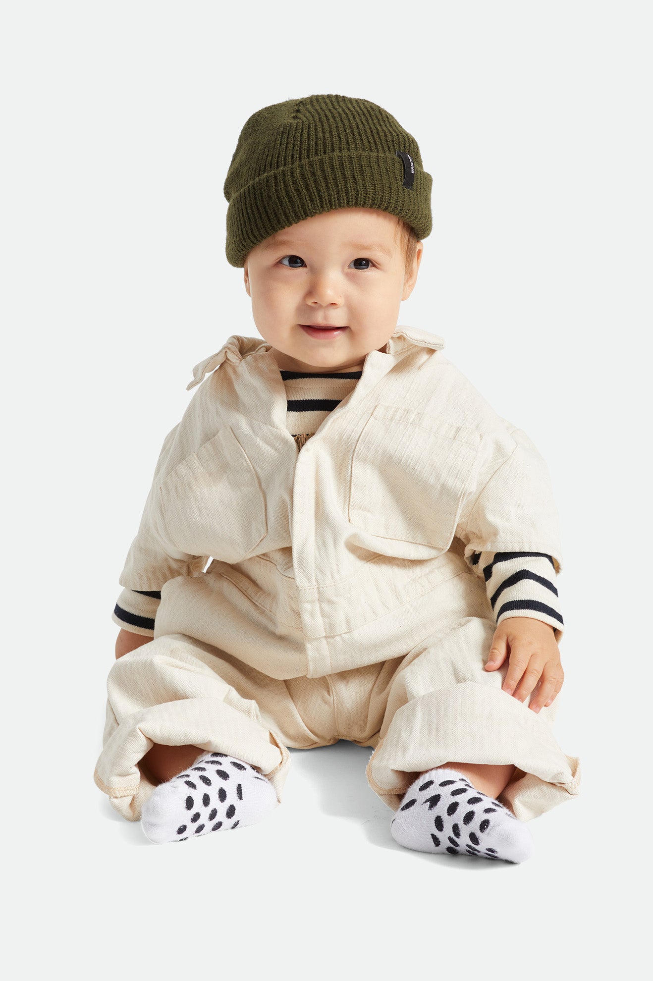 Olive Men's Brixton Baby Heist Beanie | 946803-GKU