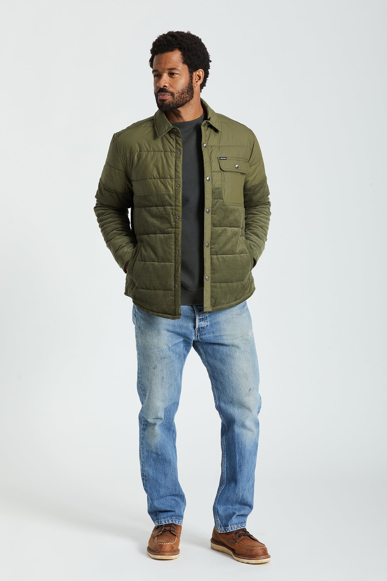 Olive Men's Brixton Cass Jackets | 712349-XSH