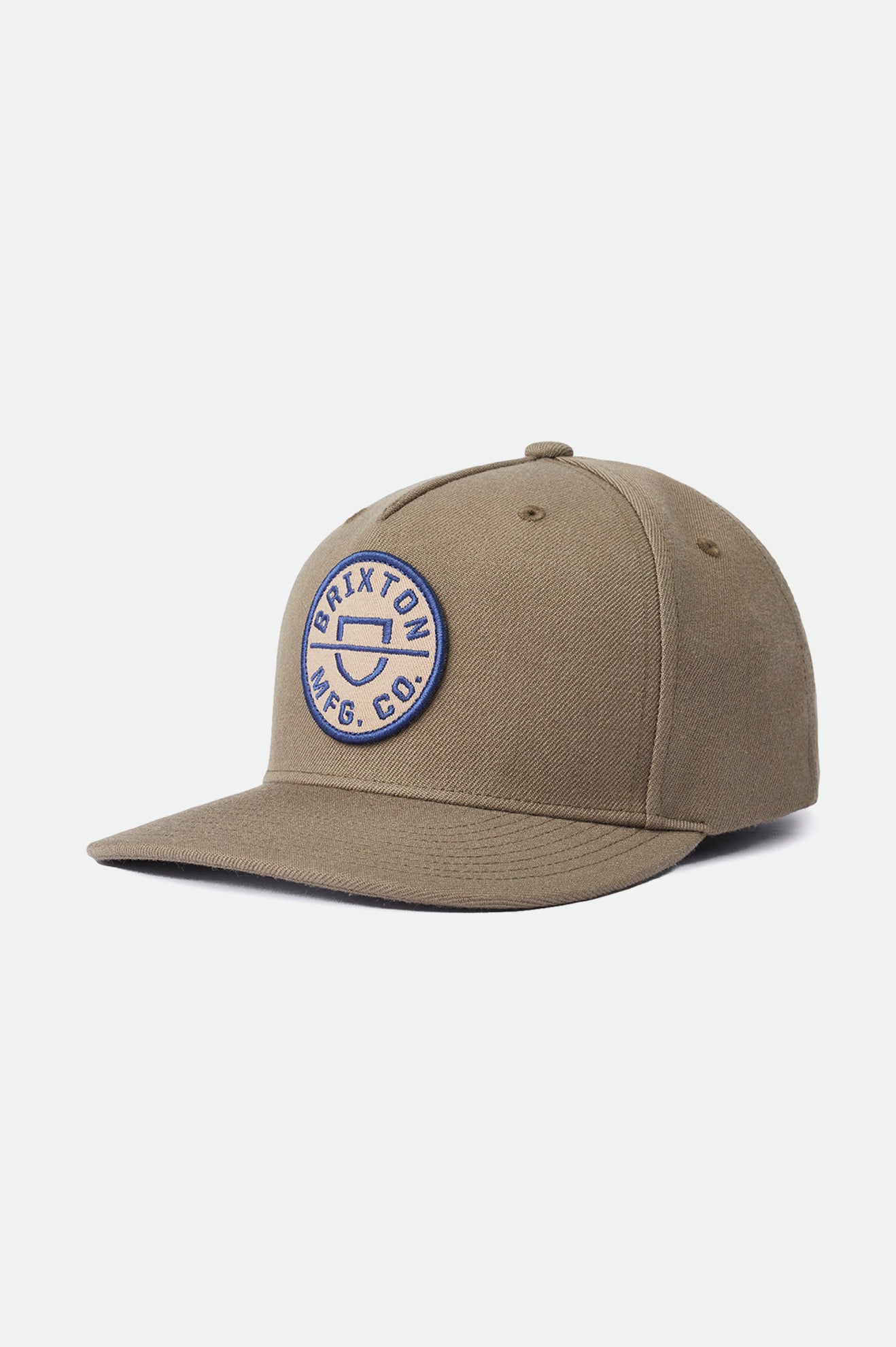 Olive Men\'s Brixton Crest C MP Caps | 718092-RIX