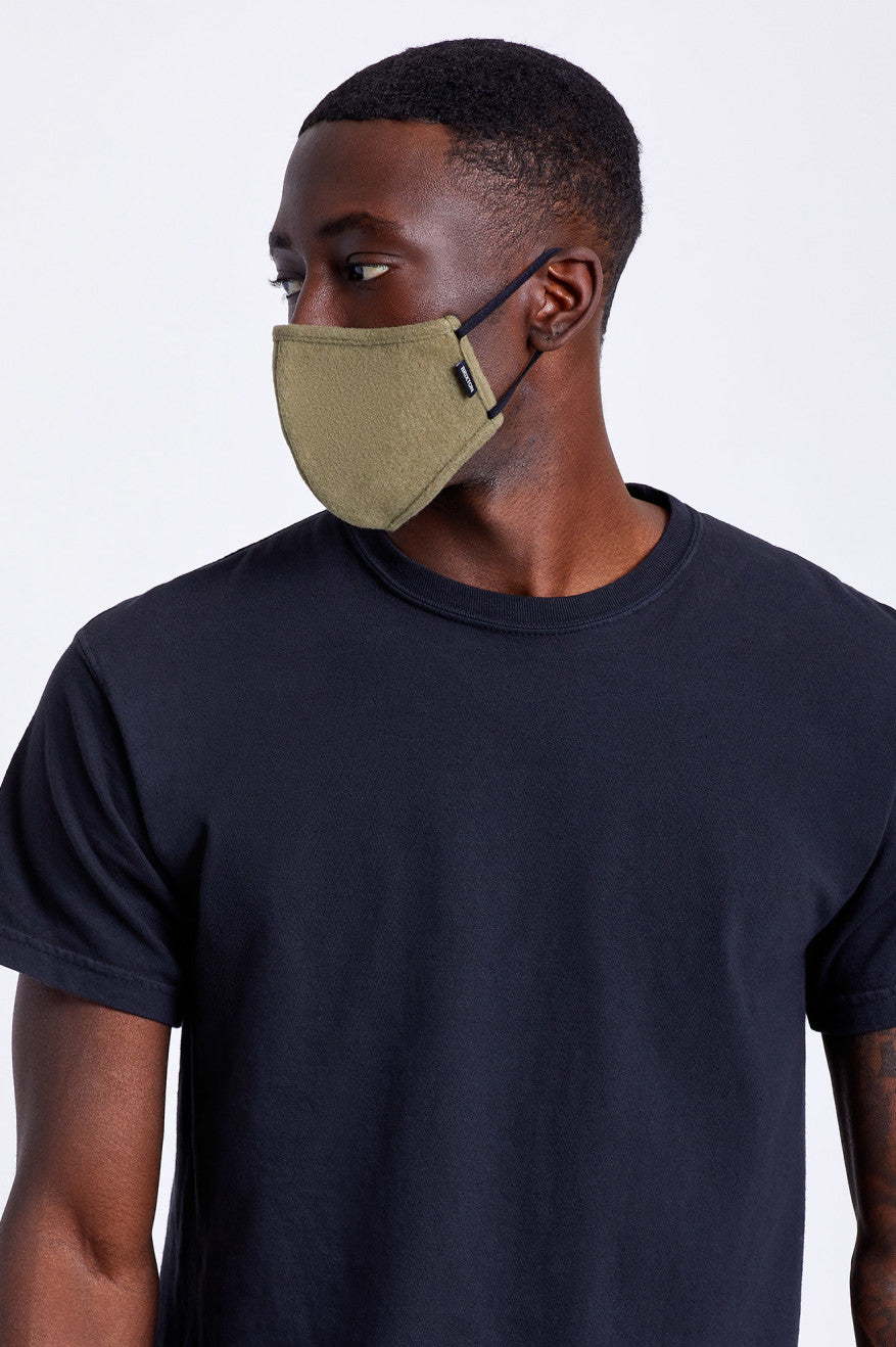 Olive Unisex Brixton Arctic Fleece Face Masks | 813074-RTK