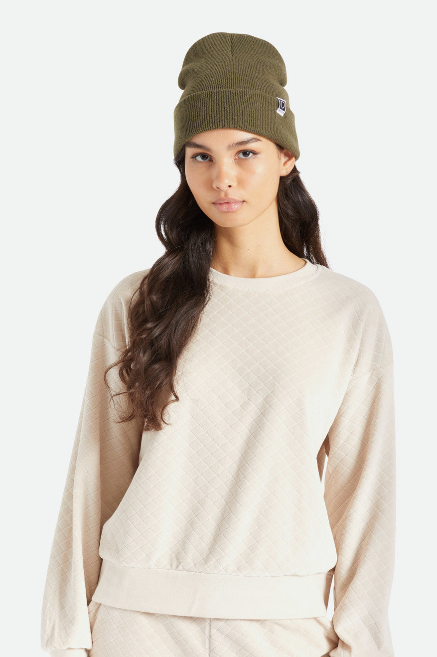 Olive Women's Brixton Harbor Beta Watch Cap Beanie | 536298-BYQ