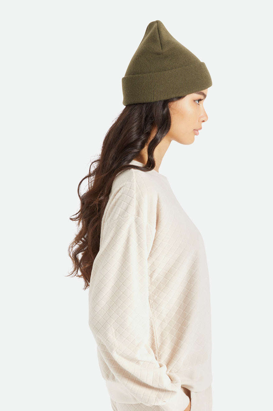 Olive Women's Brixton Harbor Beta Watch Cap Beanie | 536298-BYQ