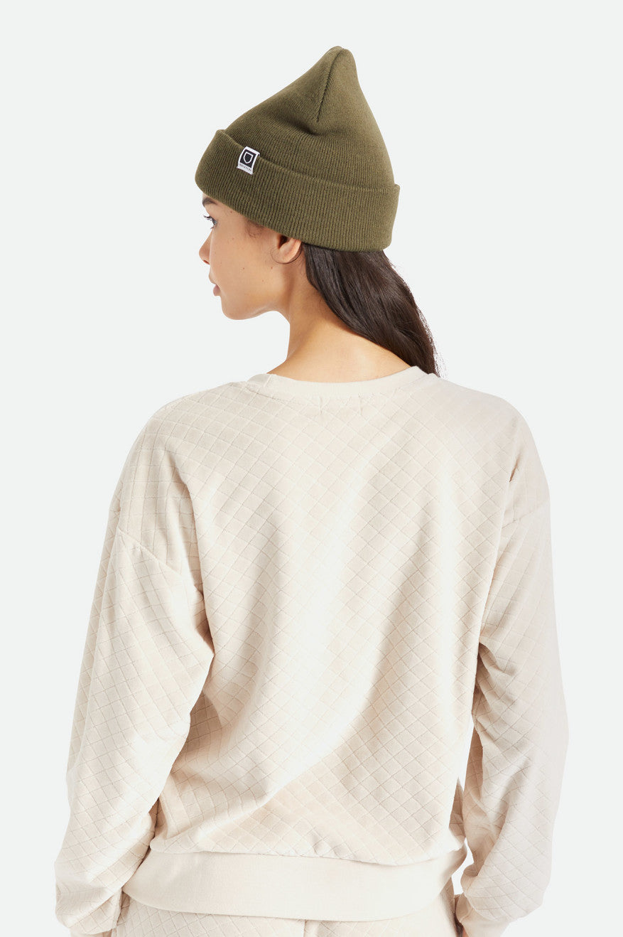 Olive Women's Brixton Harbor Beta Watch Cap Beanie | 536298-BYQ