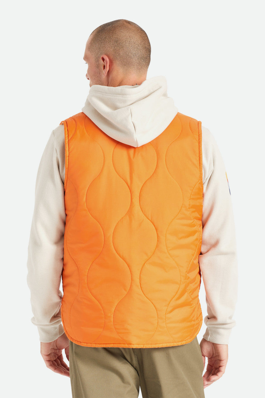 Orange Men's Brixton Abraham Reversible Vest Jackets | 146253-RXM